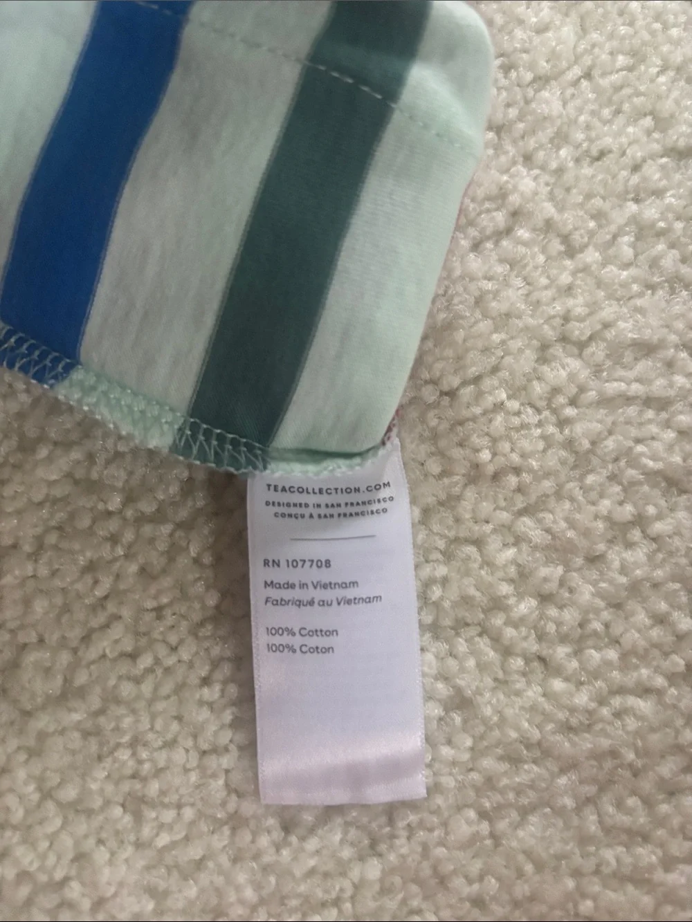 Tea Striped Sleeveles 100%Cotton Baby Romper in Light Green, Royal Blue & Maroon